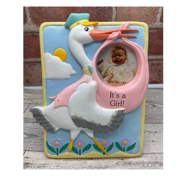 It's‎ a Girl Frame with Stork - Picture 1 of 4